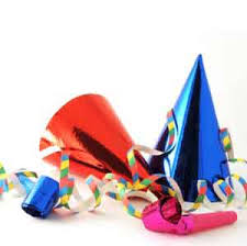 party hats and horns